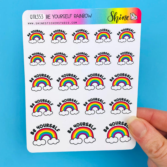 CLEARANCE: Be Yourself Rainbow Stickers