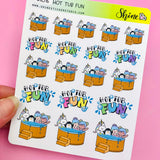 Hot Tub Fun Stickers