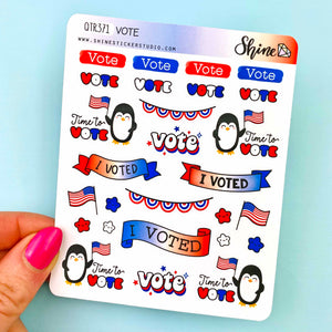 USA Vote Stickers Pickle the Penguin