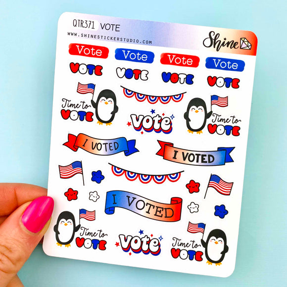 USA Vote Stickers Pickle the Penguin