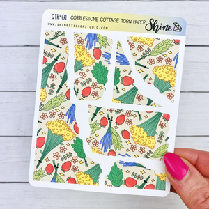 Cobblestone Cottage Torn Paper Stickers