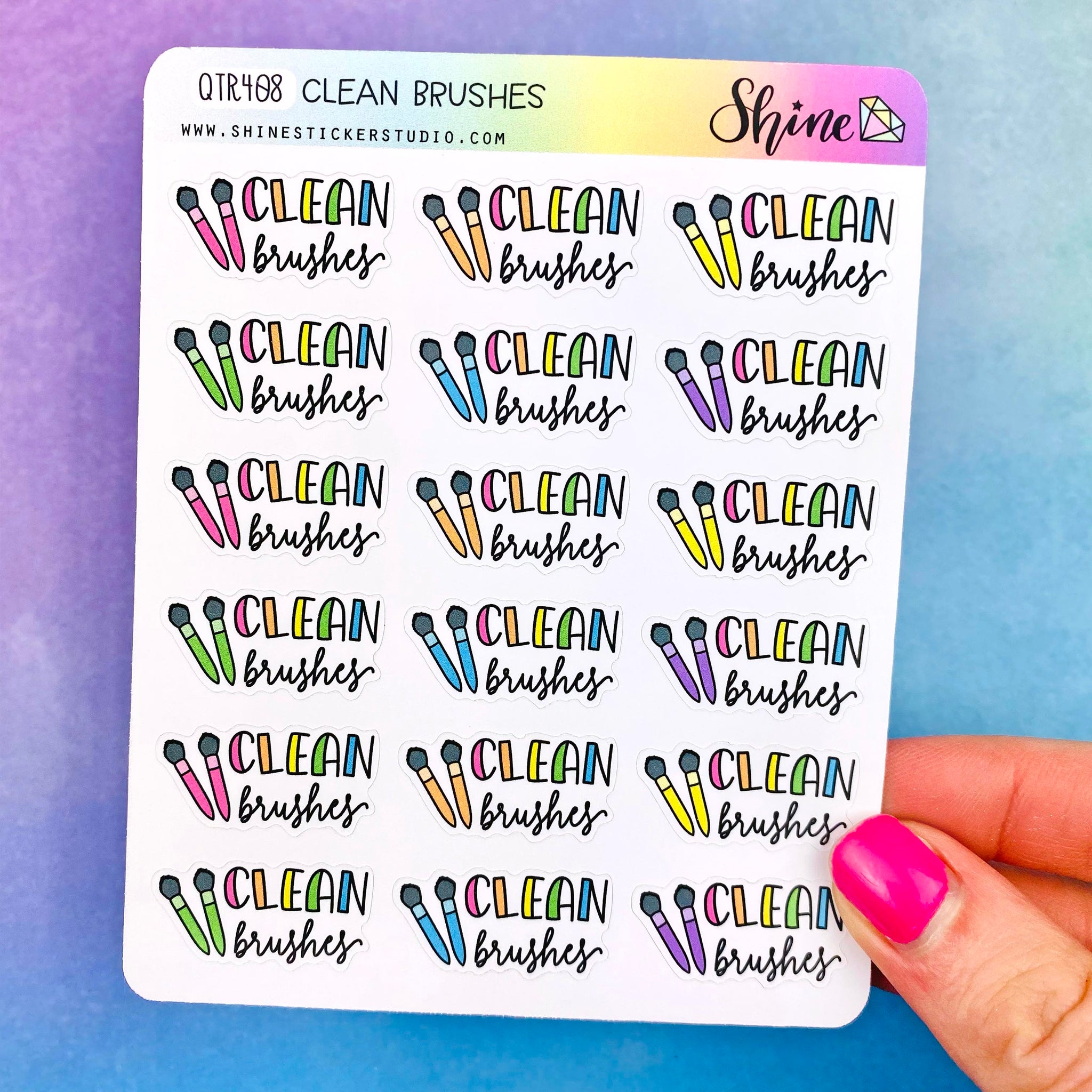 Clean Look Sticker Clean Brushes Stickers