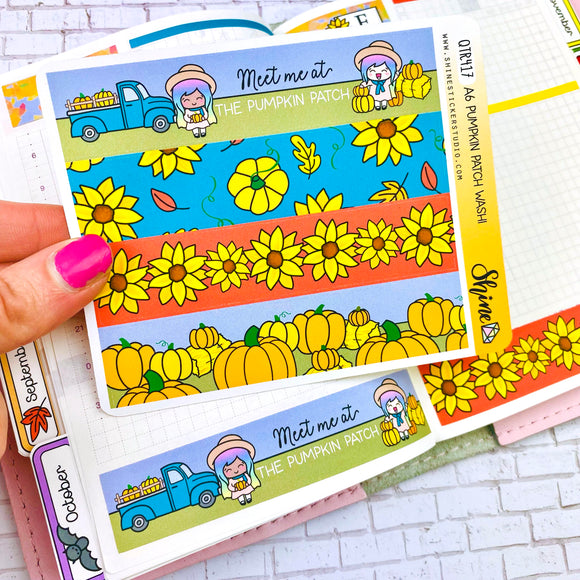 A6 Pumpkin Patch Washi Strip Stickers