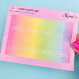Holographic FOILED Rainbow Section Tabs