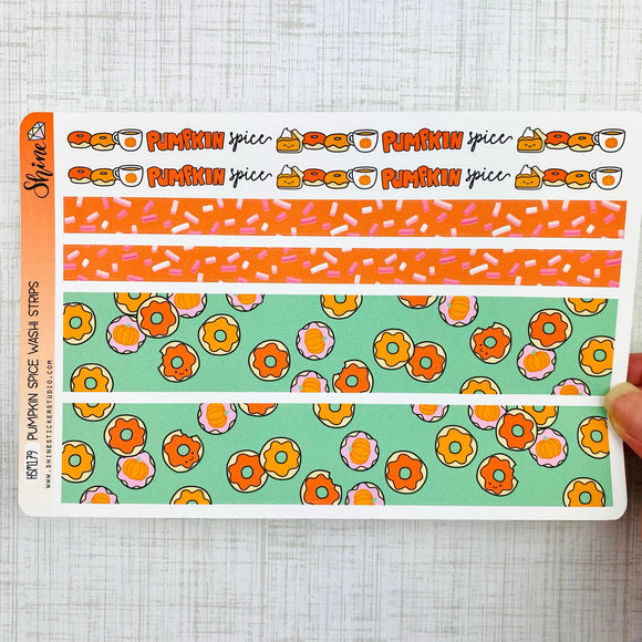 Pumpkin Spice Washi Strip Stickers