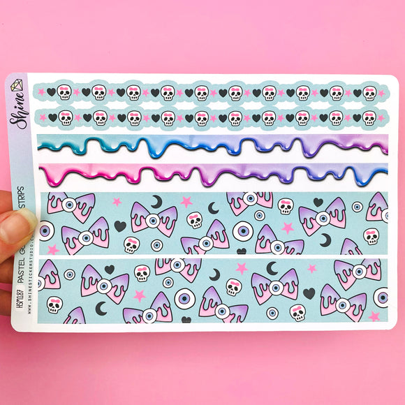 Pastel Goth Washi Strip Stickers