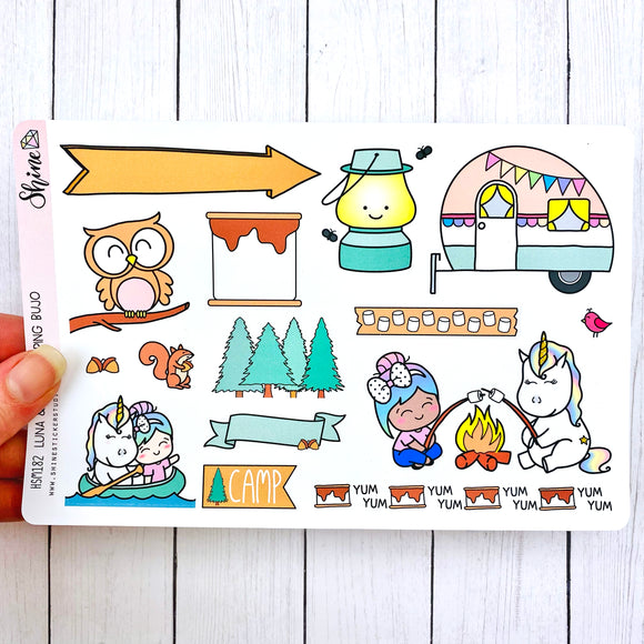 Luna & Star Camping Bujo Deco Stickers