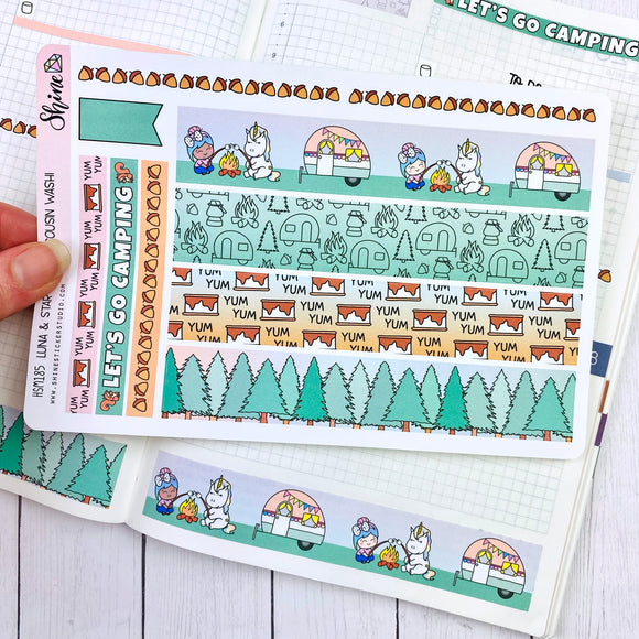 Luna & Star Camping Hobonichi Cousin Daily Washi Strip Stickers