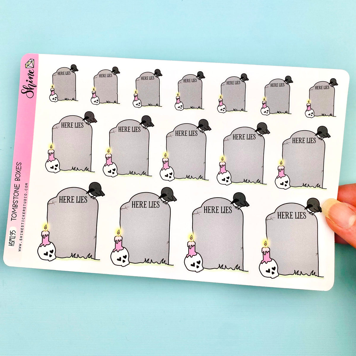 Tombstone Box Stickers – Shine Sticker Studio