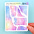 Rainbow Bokeh Torn Paper Stickers