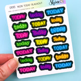 Neon Today Planner Stickers
