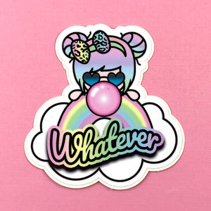 Luna Whatever Die Cut Vinyl Decal with Clear or Sparkle Holo Lamination