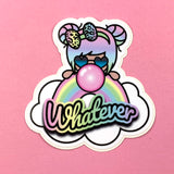 Luna Whatever Die Cut Vinyl Decal with Clear or Sparkle Holo Lamination