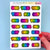 Neon Bubble Abbreviated Weekdays Planner Stickers