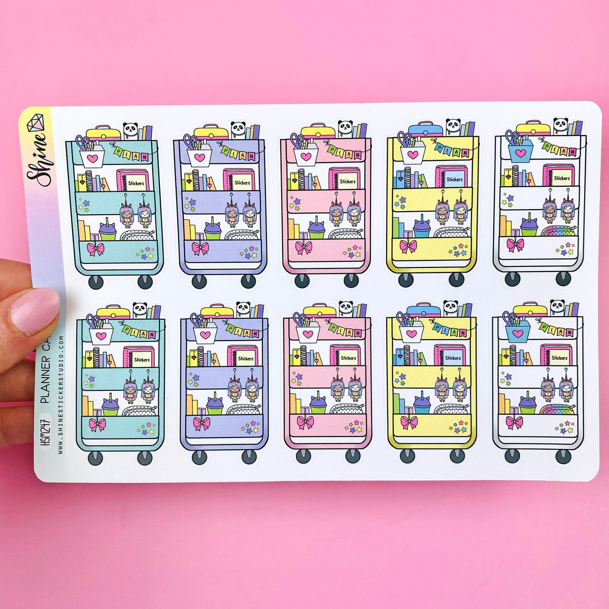 Sticker Studio Mini Planner Cart Stickers – Shine Sticker Studio