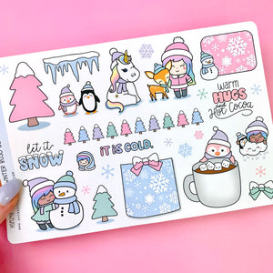 Pastel Winter Bujo Deco Stickers