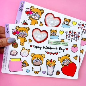 Beary In Love Bujo Deco Stickers