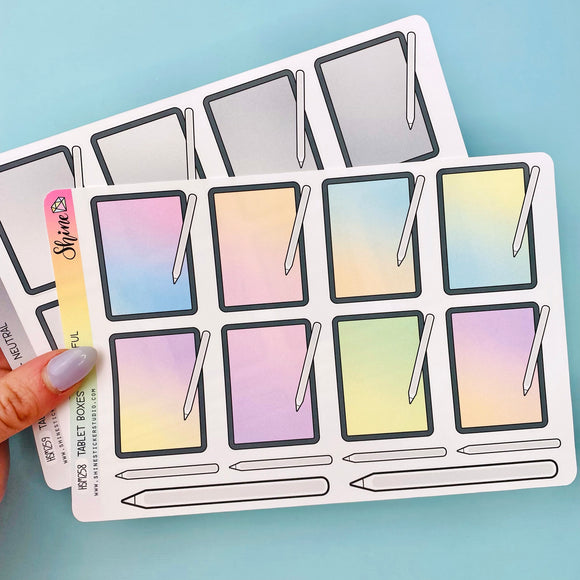 Tablet Boxes Stickers