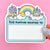 Blank Planner Name Label Luna Unicorn DIE CUT Sticker