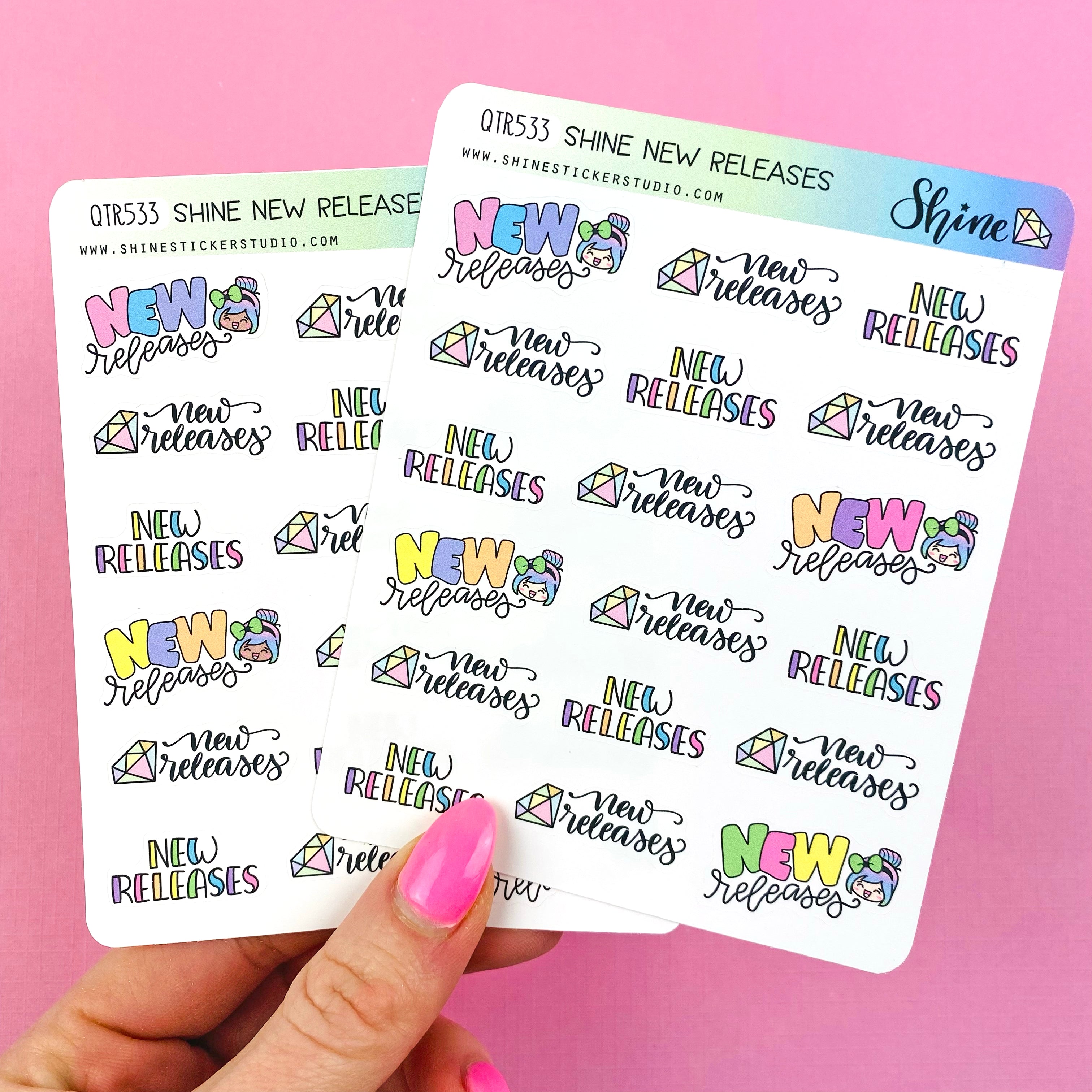 Shine New Releases Stickers โ Shine Sticker Studio