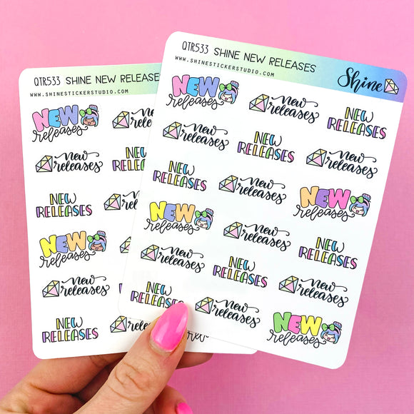 Shine New Releases Stickers