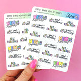 Shine New Releases Stickers