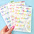 Clear Watercolor Weekday Stickers