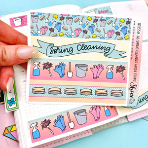 A6 Spring Cleaning Washi Strip Stickers