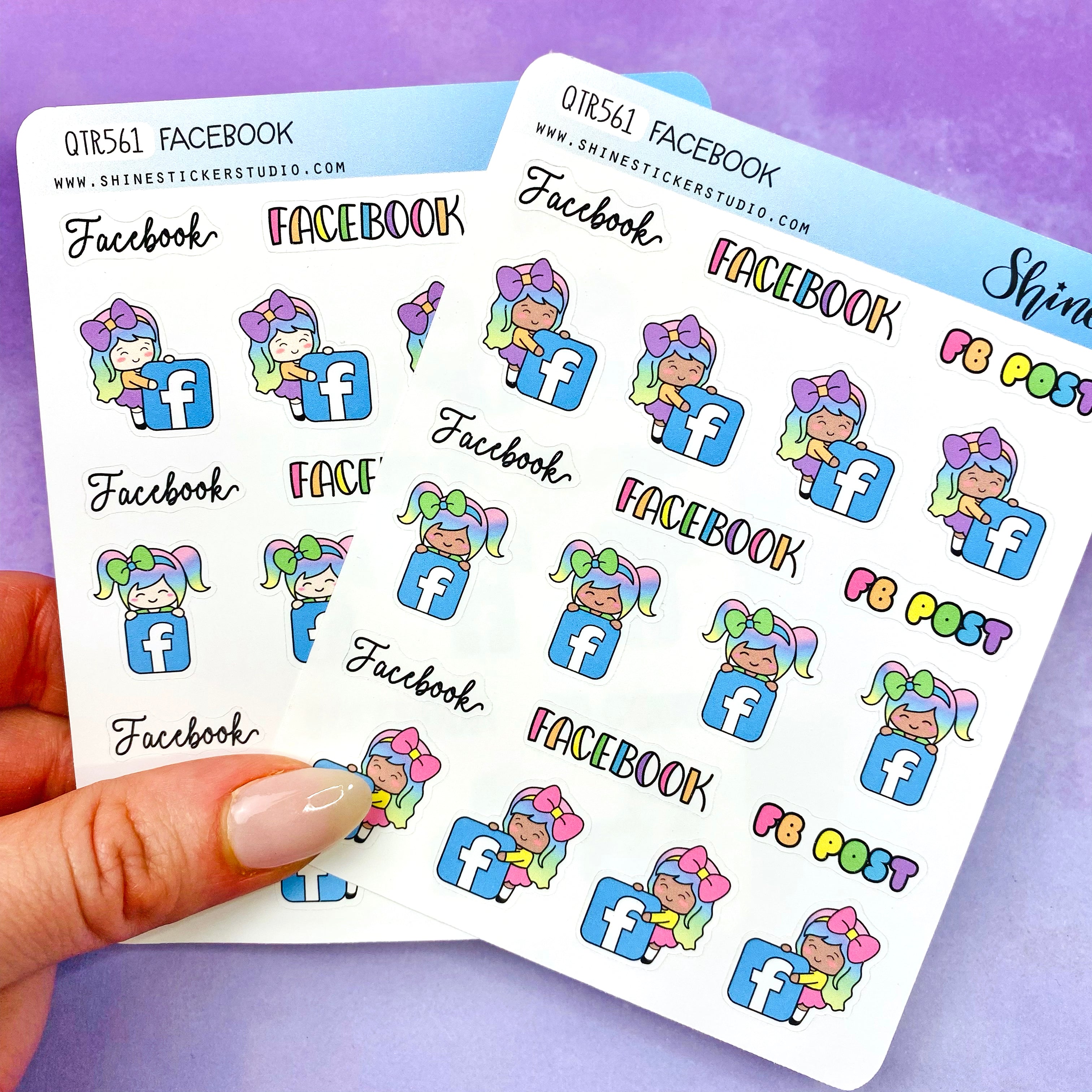 Luna Facebook Stickers – Shine Sticker Studio