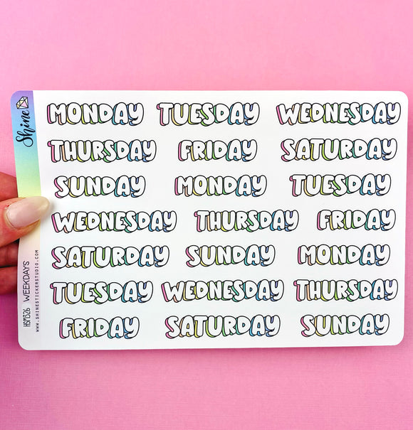 3D Weekdays