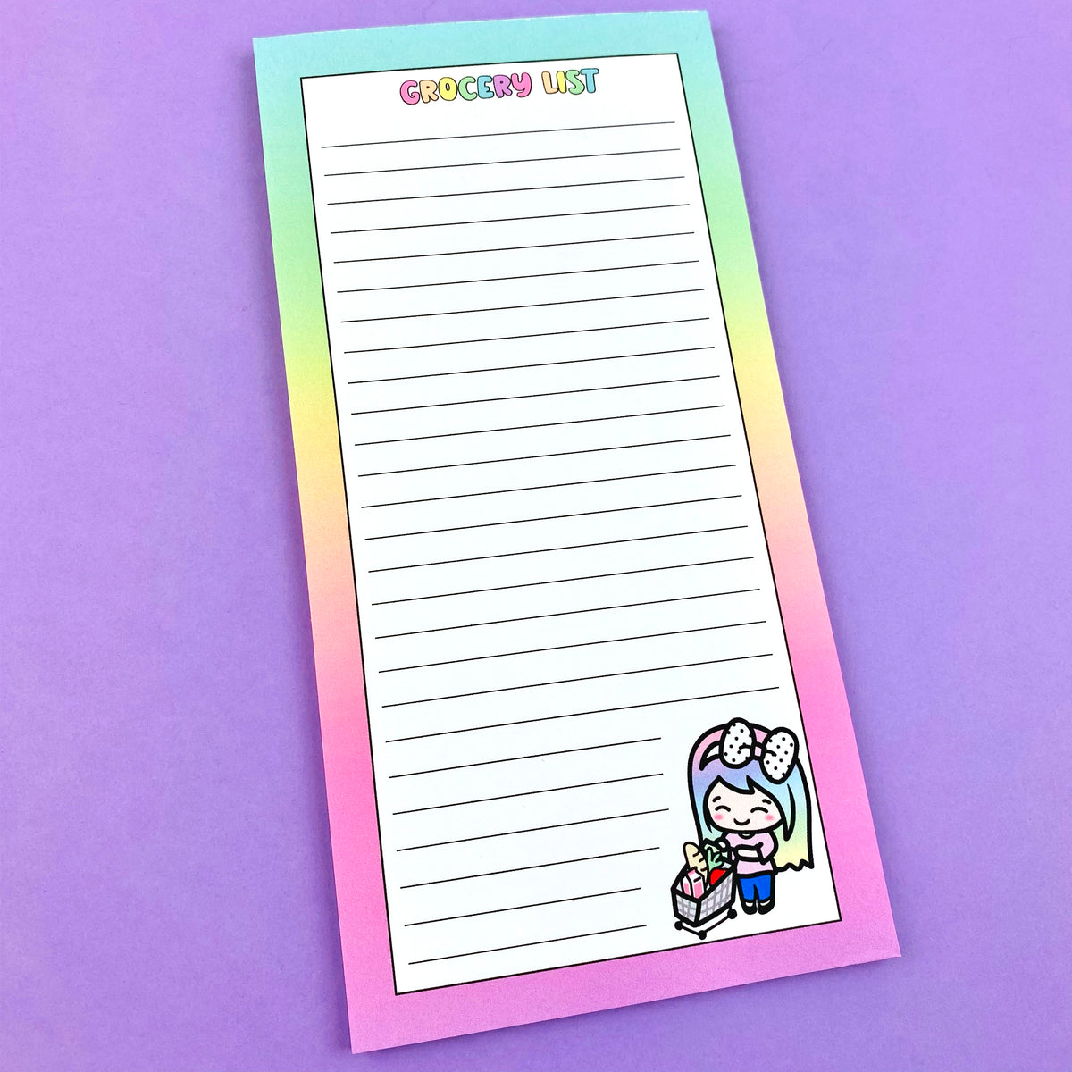 Luna Grocery List Notepad - 30 Sheets – Shine Sticker Studio