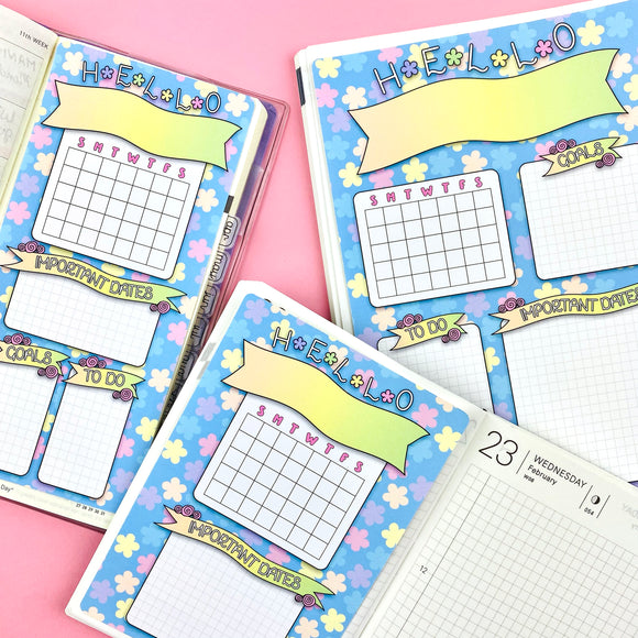 Undated Springtime Monthly Jumbo Sticker