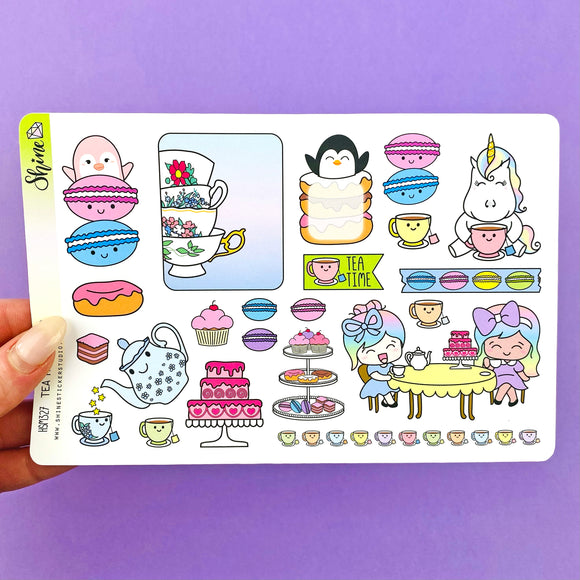 Tea Party Bujo Deco Stickers