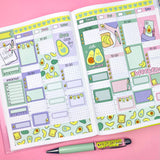 I Love Avocado - Collab with The Angel Shoppe - Hobonichi Cousin Sticker Kit