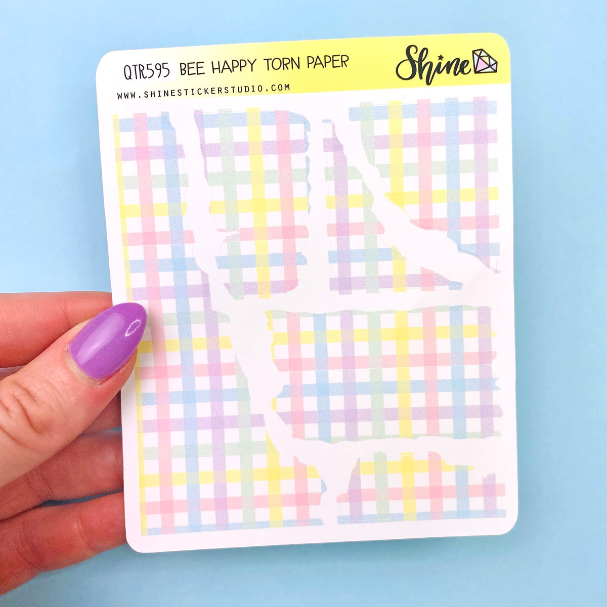 Bee Happy Torn Paper Stickers – Shine Sticker Studio