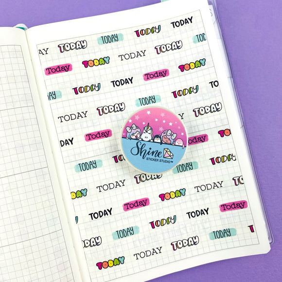 Today Typography Lettering Washi - Bullet Journal Washi Tape