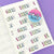 Rainbow 3D Large Abbreviated Days of the Week Washi - Date Cover Weekdays Washi Tape