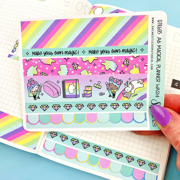 A6 Magical Planner Washi Strip Stickers