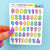 0-9 Rainbow Bubble Number Stickers