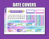 Date Covers Stickers | Vertical Weekly Sticker Kit | Shine Sticker Studio
