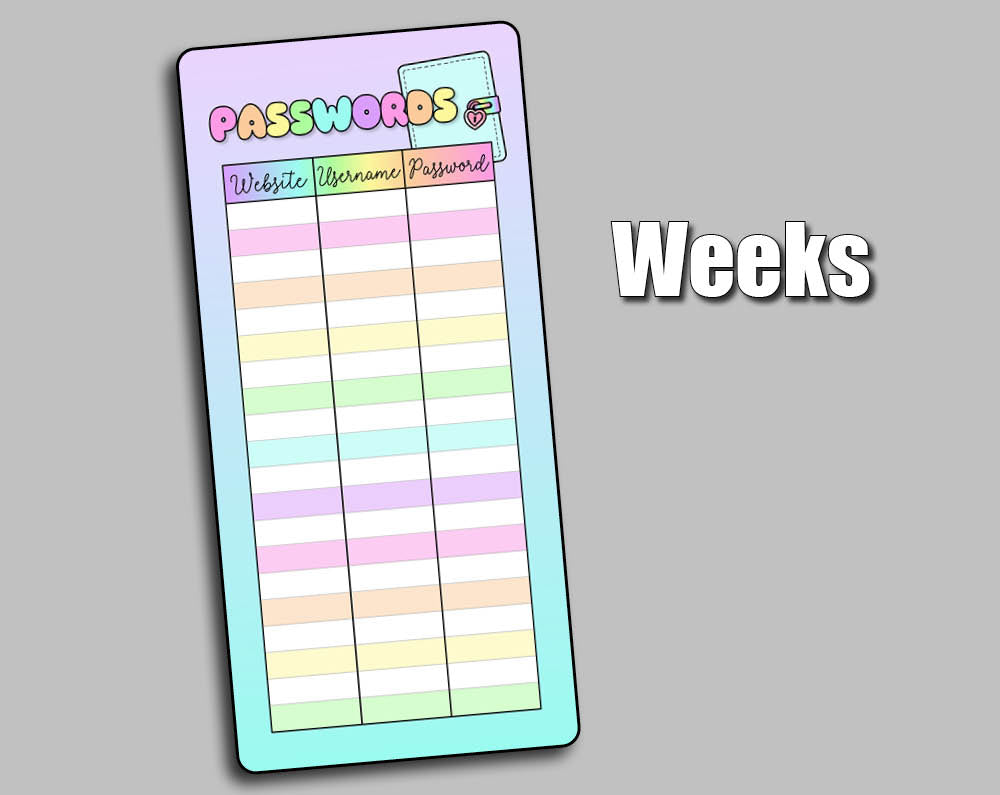 Passwords Log Jumbo Sticker – Shine Sticker Studio