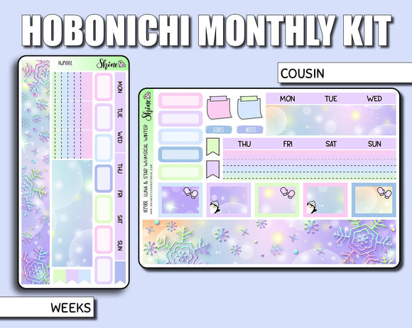 Undated Whimsical Winter Monthly Kit - Hobonichi