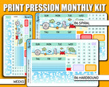 Undated Under the Sea Monthly Kit - Print Pression