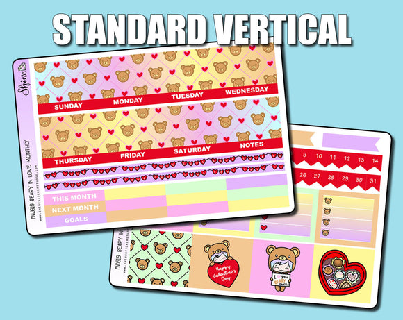 Undated Beary in Love Monthly Kit - Standard Vertical