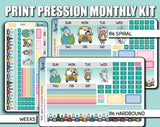 Undated Back to School Monthly Kit - Print Pression