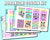 Luna Panda Rainbow Hobonichi Cousin Sticker Kit