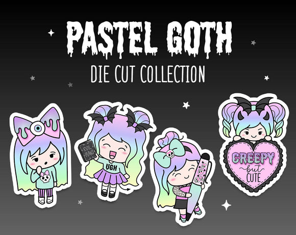 Pastel Goth - Collab with The Angel Shoppe - Luna Sticker DIE CUTS