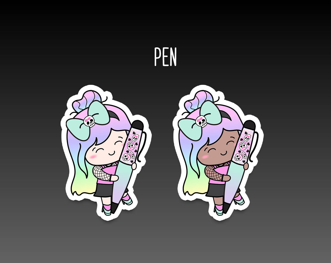 Pastel Goth - Collab with The Angel Shoppe - Luna Sticker DIE CUTS ...