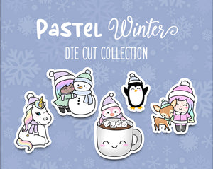 Pastel Winter Sticker DIE CUT Collection
