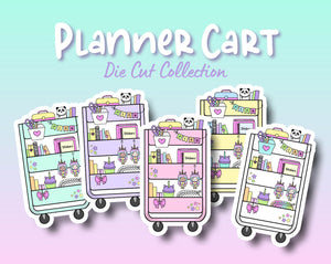 Planner Cart Sticker DIE CUT Collection